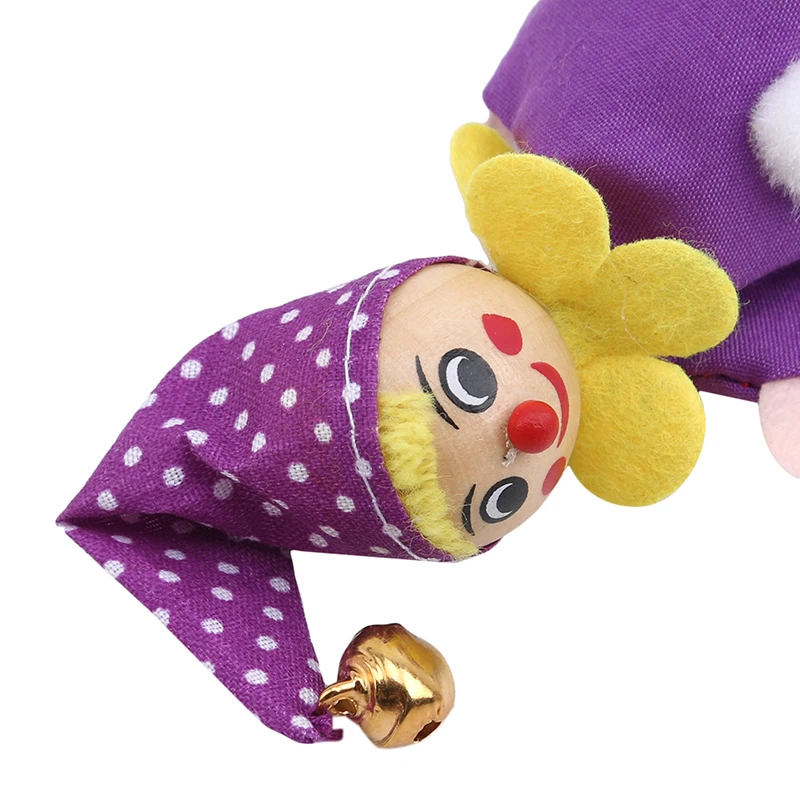 6Pcs Retractable Smiling Clown Toy Doll Funny Telescopic Hide & Seek Play Jingle Bell Stick Plush Gift Interactive Game | Игрушки и