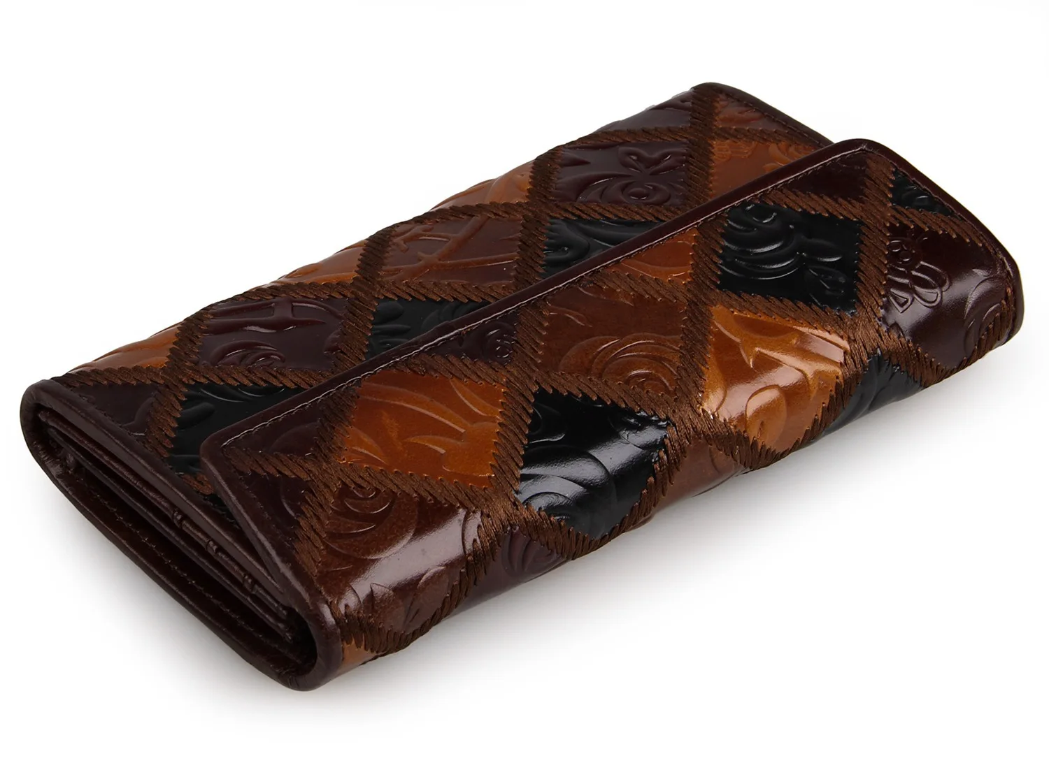 

Fashion And Personality Women's Genuine Leather Embroidered Wallet Mid-length Wallet