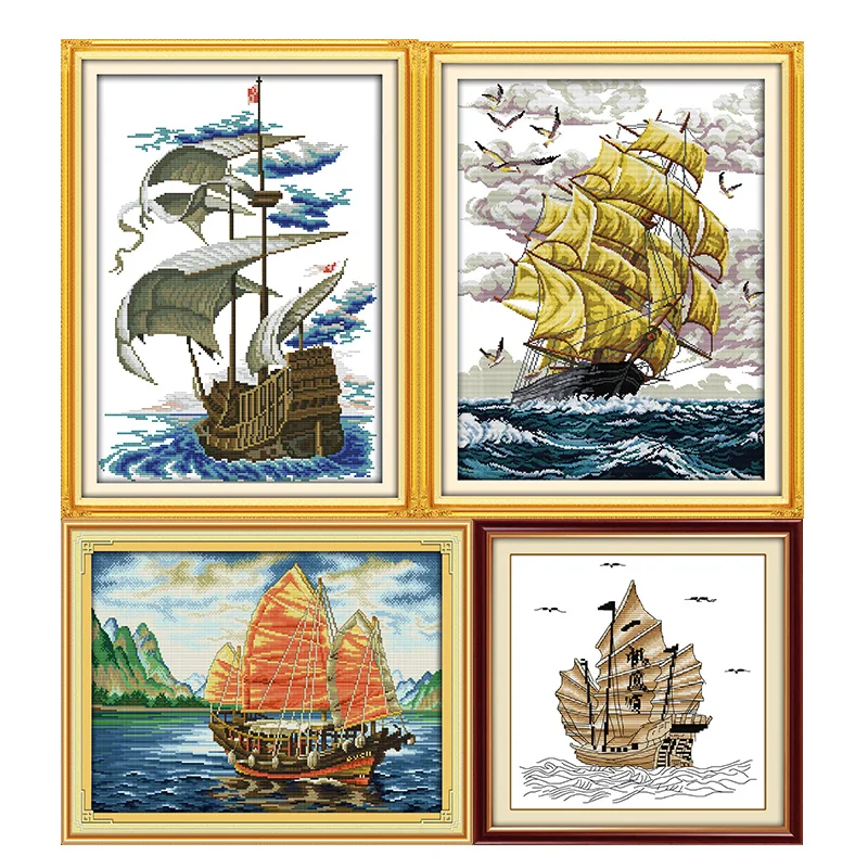Набор для вышивки Joy Sunday Sail на тысячи миль крестиком 11ct14ct наборы своими