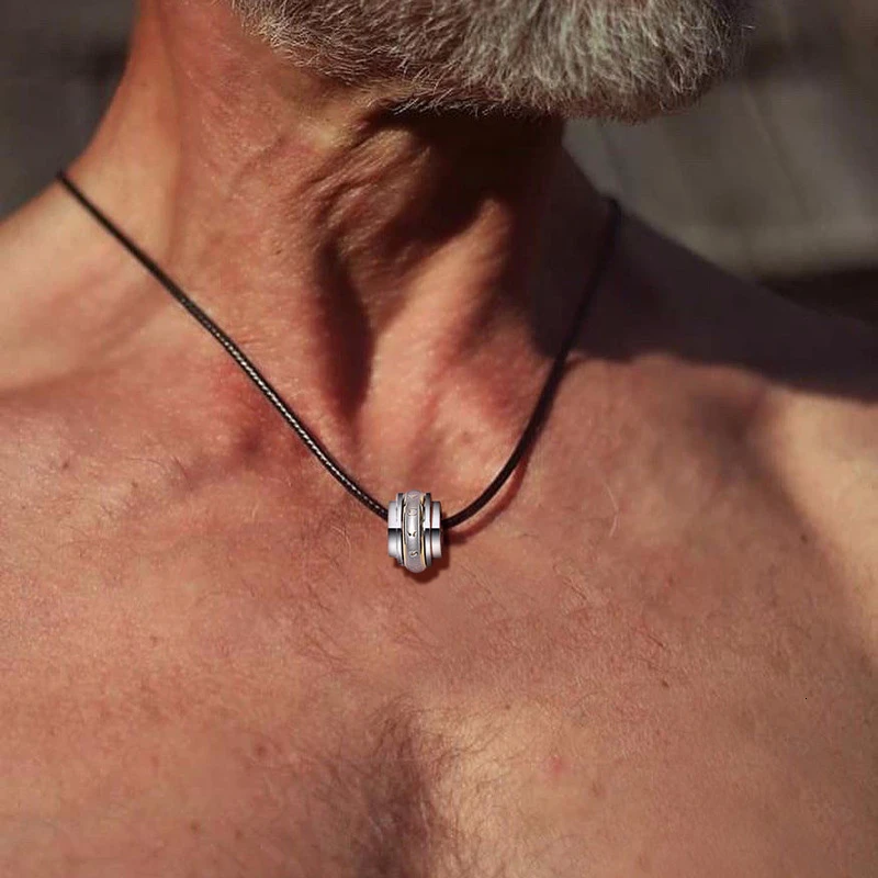 MANTRA LUCKY Бусы из нержавеющей стали кулон ожерелье для мужчин ювелирные