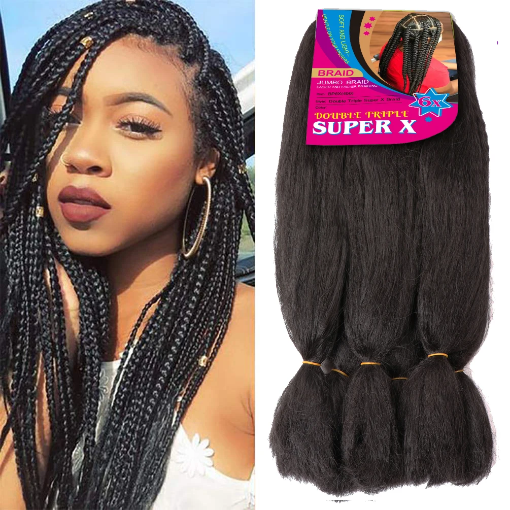 

Hair Nest 24inch 400g Easy Jumbo Braids Yaki Jumbo Crochet Hair Box Crochet Braids Synthetic Kanekalon Hair Extensions For Women