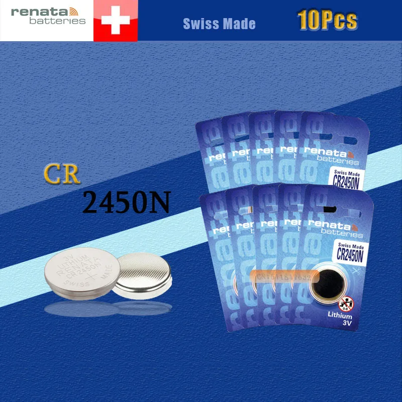 10 литиевых батарей renata CR2450 3 в % 100 оригинальный бренд 2450 аккумулятор|battery cr2450|lithium