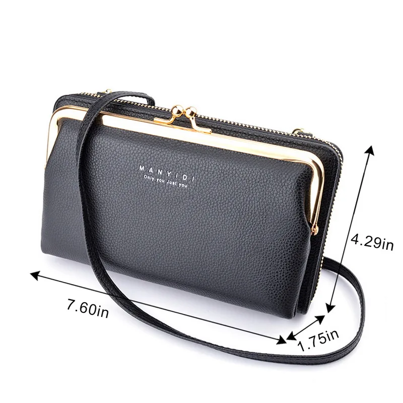 

High Quality Phone Bag PU Leather Large Capacity Travel Portable Shoulder Bag Brand Ladies Crossbody Bag Fashion Messenger Bag