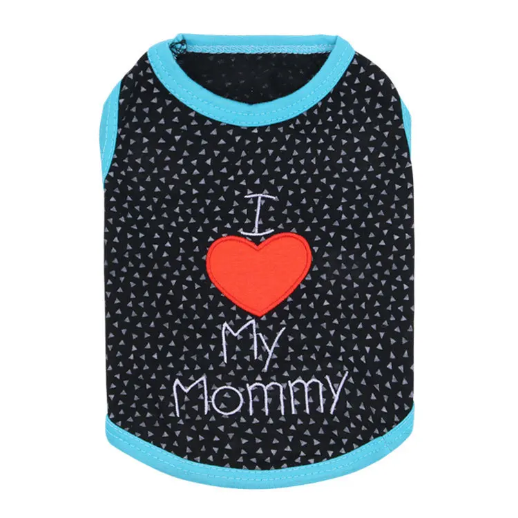 Рубашка с надписью I Love My Mommy для маленьких собак летняя футболка чихуахуа