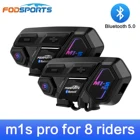 Fodsports M1-S Pro Helmet Intercom Headset Мотоцикл Водонепроницаемый переговорное устройство Bluetooth 2000M Беспроводное переговорное устройство 8 всадников разговаривают одновременно Снижение шума