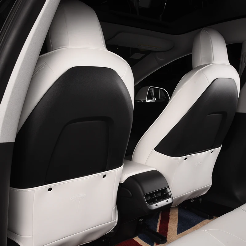 Online Per TESLA MODEL 3 Y Protezione In Pelle Antisporco Antiusura Modifica Dello Styling Automatico Sedile Posteriore Per Auto Anti Kick Pad Mat Cover