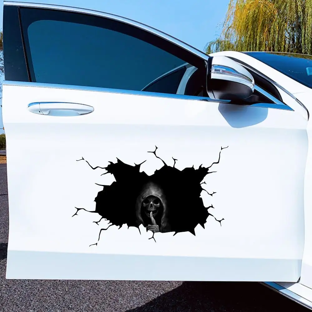 

Happy Halloween Car Skull Sticker Decoration Drawing Car Body Styling Sticker Skull Horror Series Personality Car Stickers