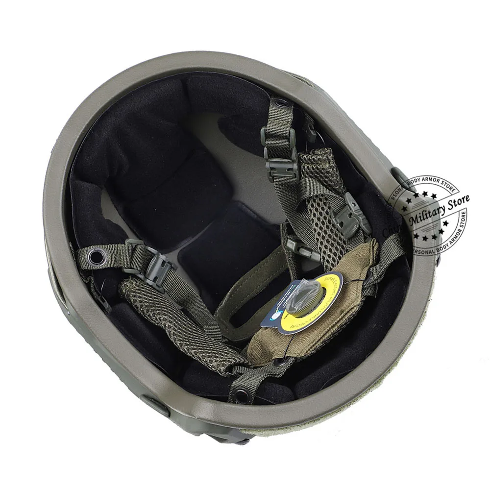 

UHMWPE Military NIJ Level IIIA Tactical Ballistic Helmet High Cut Helmet NIJ IIIA Advanced Combat Bulletproof Armor