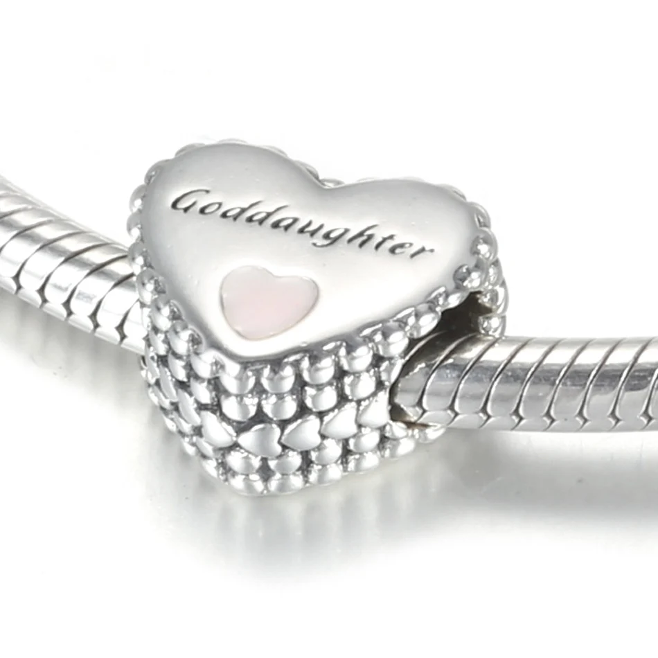 

Аутентичные S925 серебряных биссерных fit Pandora, браслет на запястье, для Для женщин, сделай сам, ювелирное изделие крестной браслеты с подвескам...