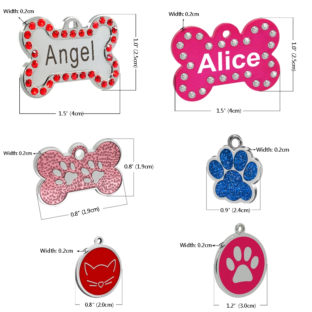 Бесплатная гравировка ID бирки для собак ошейник домашних животных аксессуары