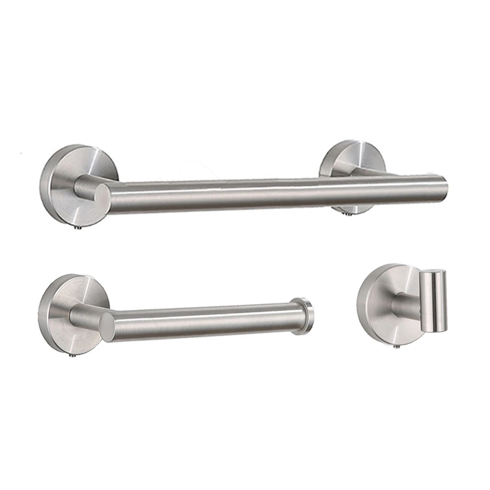 

Bathroom Hardware Set Rustproof Stainless Steel Modern Kitchen Wall Mounted Brushed Toilet Paper Holder Multifunction Durable