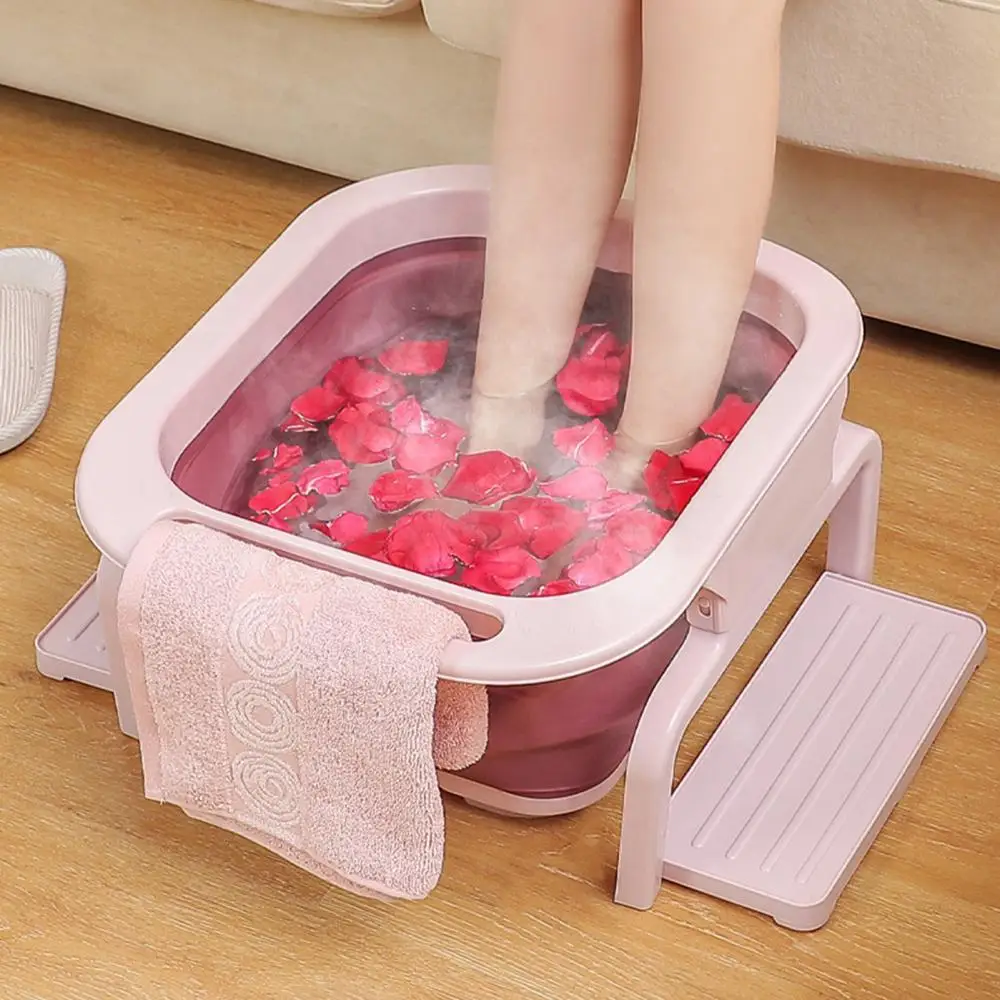 60% Hot Sales!!! Foldable Water Container Household Foot Spa Tub Bath foot with Massage Roller
