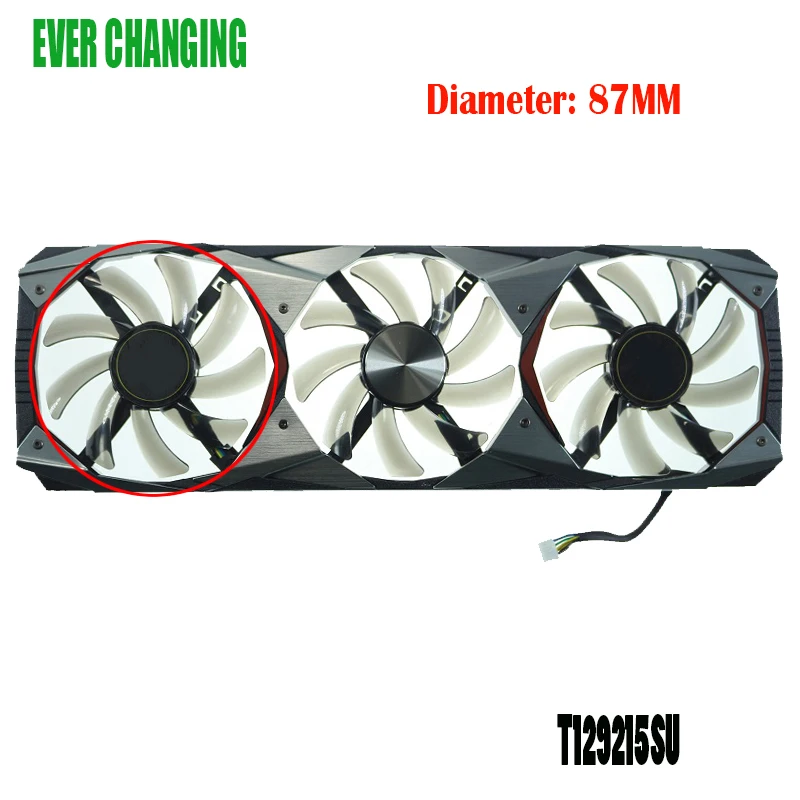 Вентилятор графической карты T129215SU 0.50A для Manli GTX 1080 Ti GTX1080TI Gallardo вентилятор
