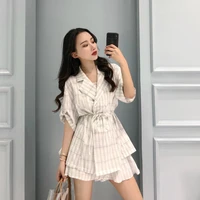 cheap wholesale 2018 new summer hot selling womens fashion casual 2pieces set suit y1148