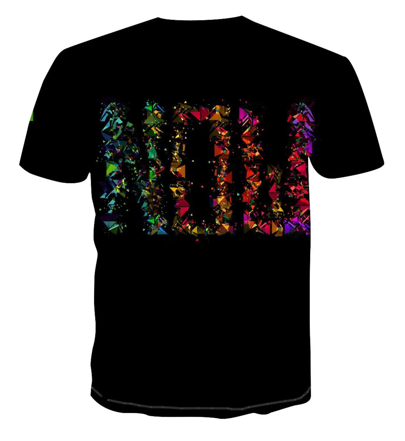 

3d T -Shirt Men 'S T -Shirt 3d Printing Color Letters Printing Simple Fashion T -Shirt Fashion Street Style Top S -6xl