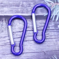 100pcs aluminum outdoor d carabiners bag key rings gourd snap clip lock 48x22x4mm 8 colors backpacks hanging safety buckle hook