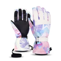 womens winter mittens snowboard gloves 10 fingers touchscreen waterproof warm ski gloves fleece thermal snow gloves for sports