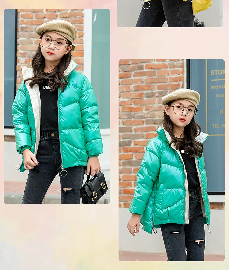 Осенне зимняя детская стеганая куртка для девочек утепленная теплая хлопковая