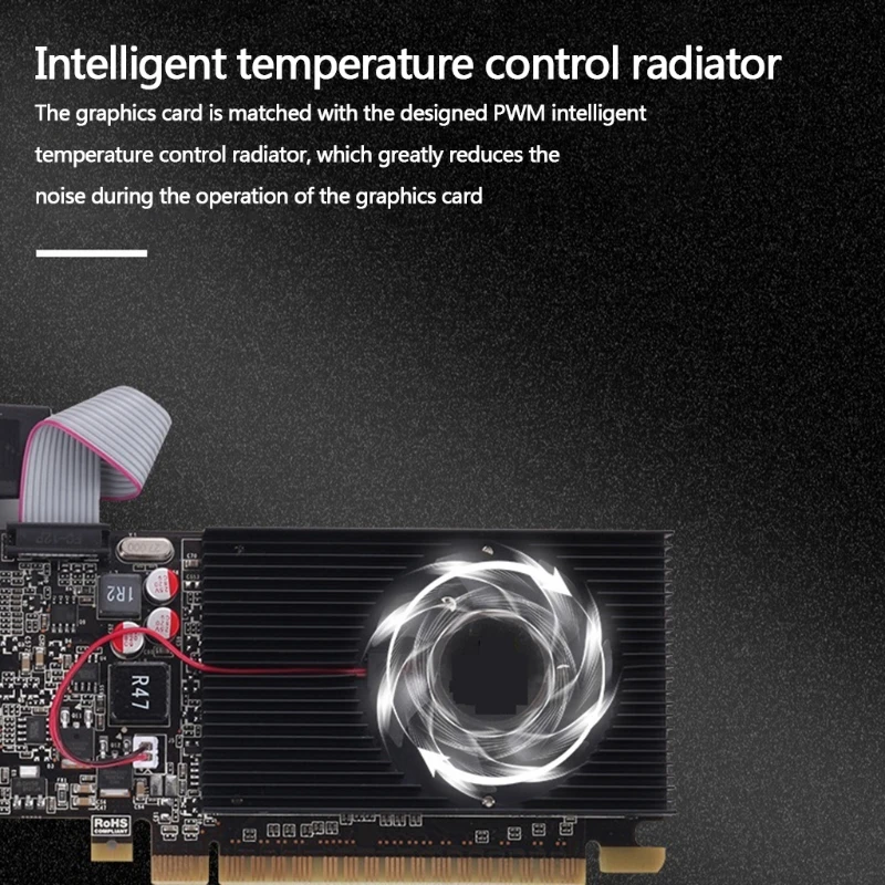 

Computer Graphic Card NVIDIA GT 730 2GB GDDR3 128-Bit PCIE 3.0 HDMI-Compatible DVI-D Interface W/ Twin Cooling Fan