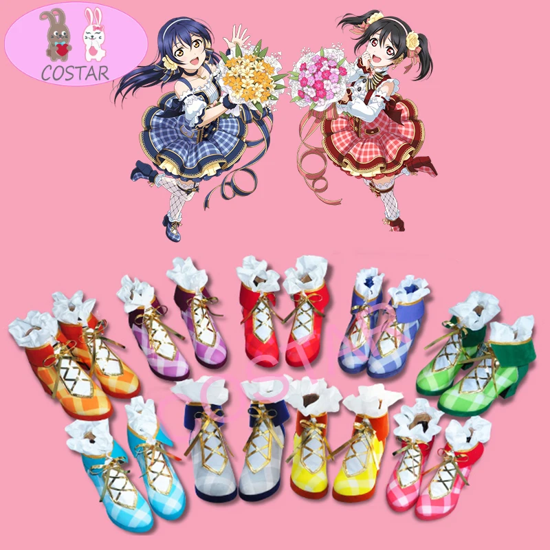 

Anime Love Live Lovelive! Cosplay Shoes Nico Yazawa Nozomi Cosplay Shoes Boots Bouquet Flowers Awakening Daily Leisure Shoes