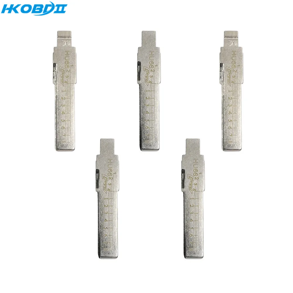 HKOBDII 10/50/100 шт HU66 для Cayenne Bugatti Uncut #31 NO.31 Blade 31 2 в 1 LiShi Автомобильный ключ лезвие со