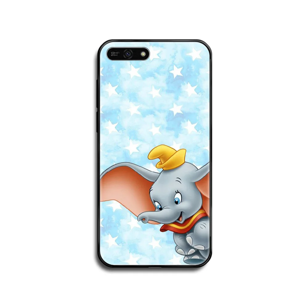 

Dumbo cartoon cute elephant Phone case cover hull For Huawei Honor Mate 5 6 7 8 9 10 20 30 A C X Lite Pro black Etui fashion