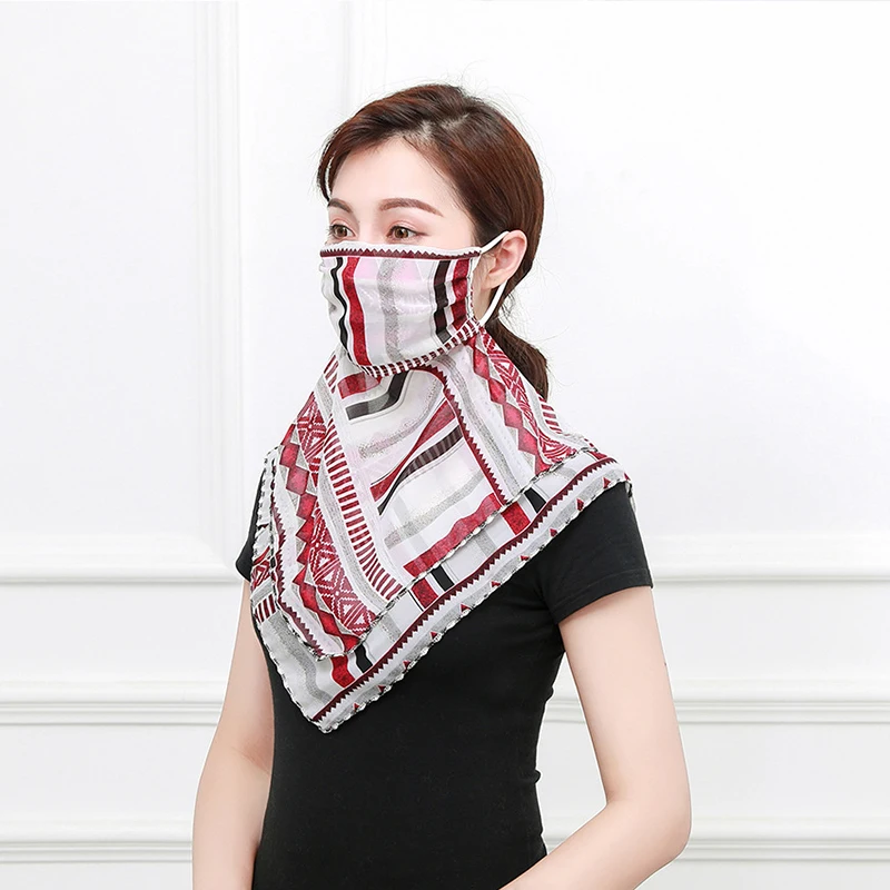 Женская маска для лица велоспорта летняя защиты от УФ-лучей Солнцезащитная