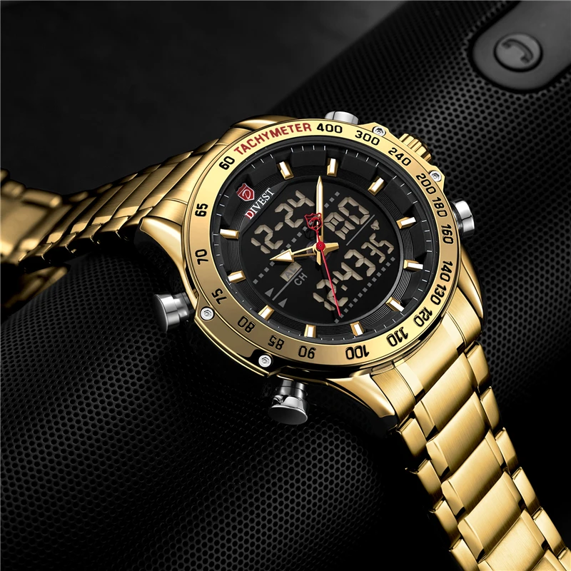 Часы наручные DIVEST Мужские кварцевые оригинальные брендовые Роскошные модные