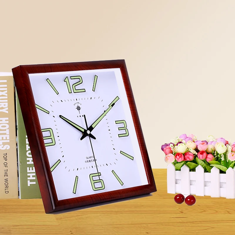Квадратный ночник большие настенные часы винтажные светящиеся офисные