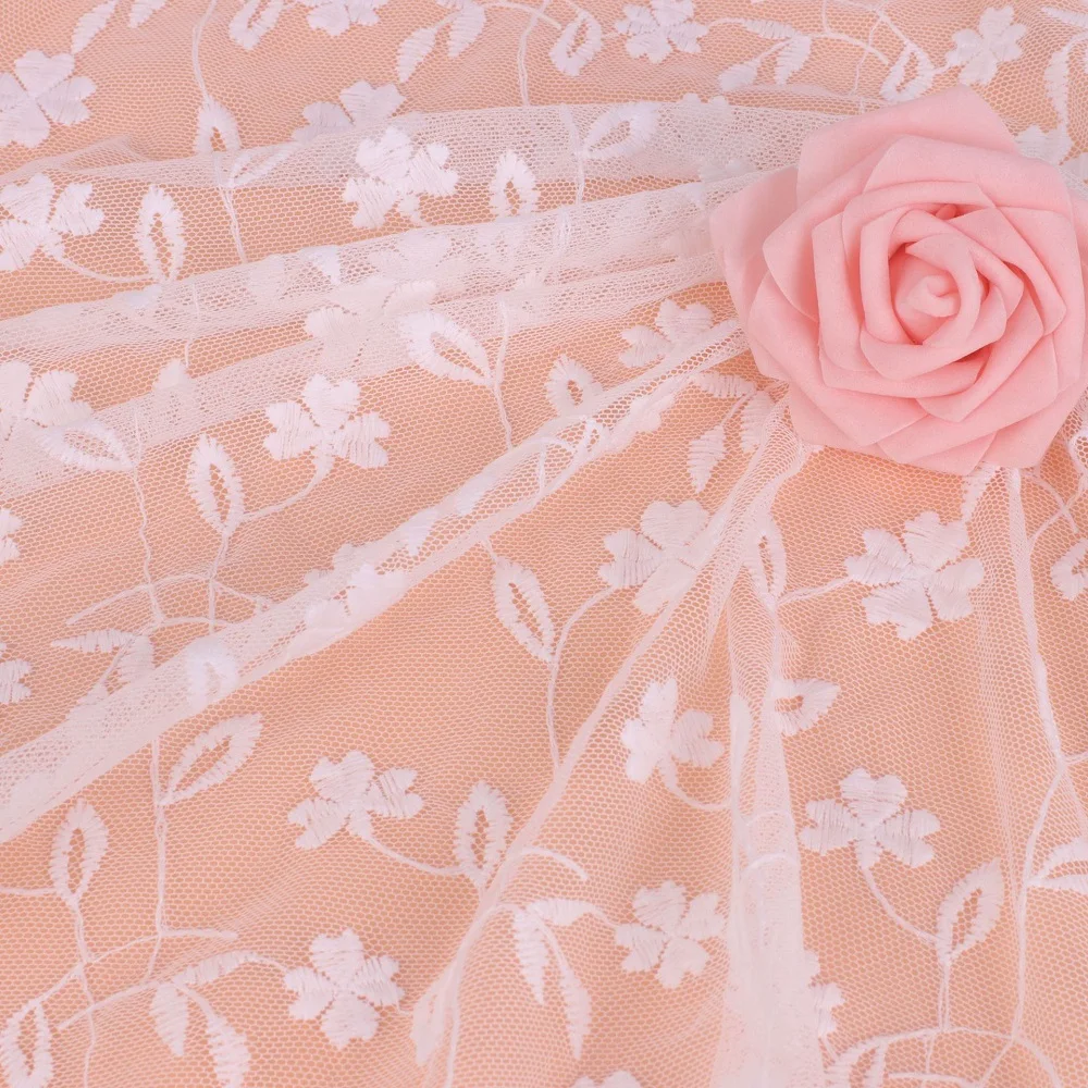 

Milk silk gauze full width water-soluble embroidery lace home soft decoration handmade accessories DIY dress