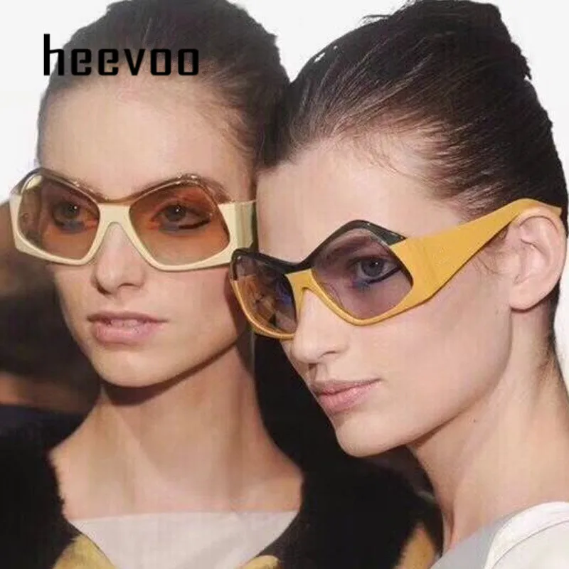 Большие солнцезащитные очки для женщин и мужчин Роскошные вечерние необычные