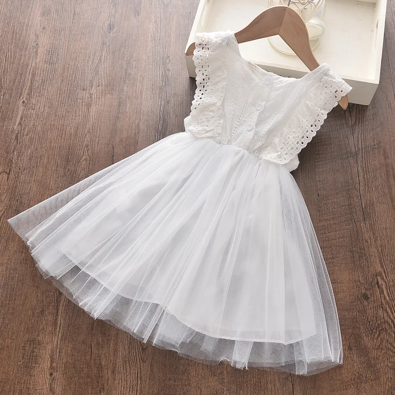 Платье для девочек новинка 2022 летние детские Платья с цветочным рисунком одежда