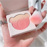 pink bear gradient blush brightens the complexion peach kumquat matte subtle shimmer two tone rouge palette blush makeup