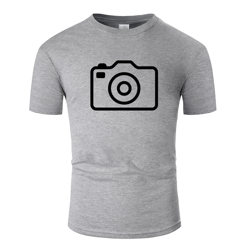 Camera Line Art футболка из хлопка с круглым вырезом для мужчин и женщин летняя унисекс