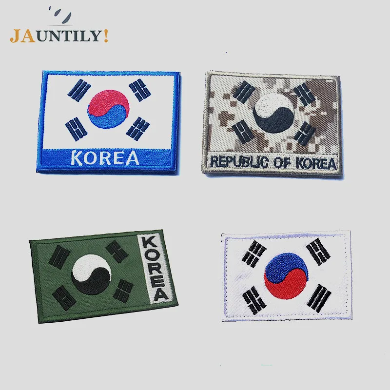 1 шт. Вышитый Флаг корейских нашивок для одежды нарукавники эполета бейдж дизайн