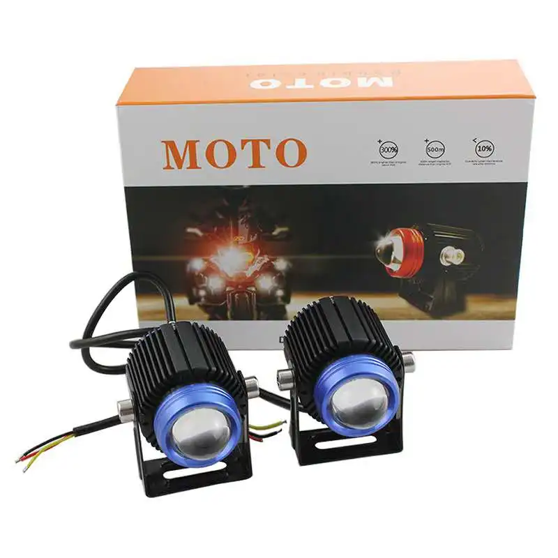 

2PCS 20W LED Car Fog Day Light Styling Source Turn Signal Lamp White &Yellow IP65 Waterproof With Mini Lens motorcycle headlight