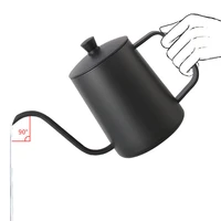 600ml hanging ear coffee hand pot with lid coffee hand pot stainless steel narrow mouth coffee brewing pot kitchen coffeeware