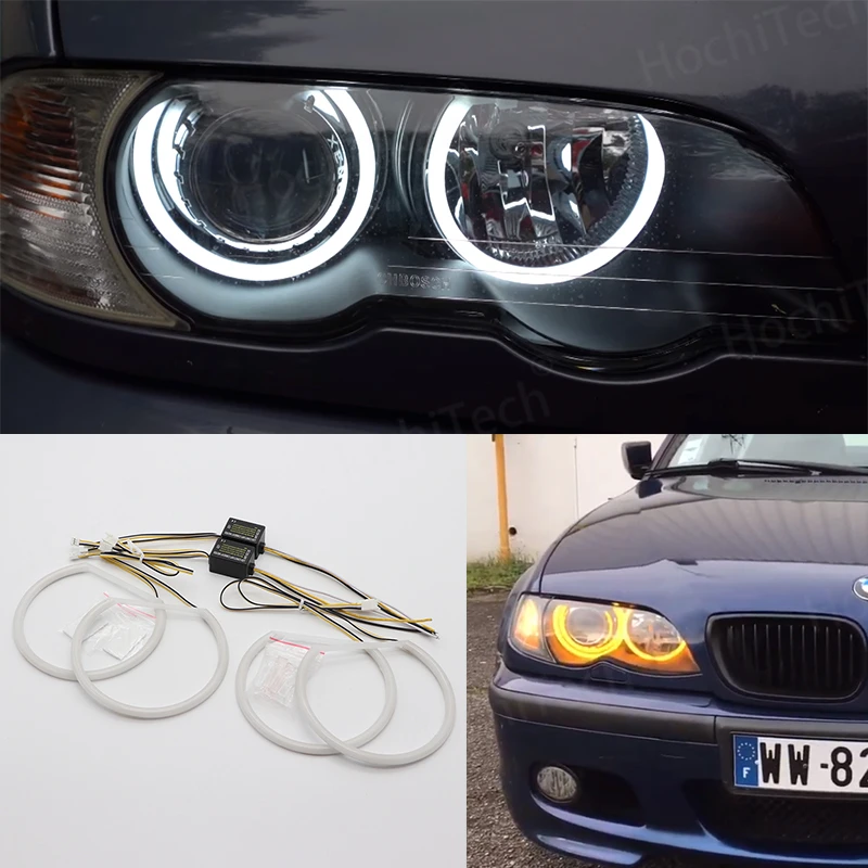 

for BMW 3 series E46 316i 318i 320d 320i 323i 328i 330i 325xi 330d 1998-2005 Ultra bright LED Angel Eyes Halo Ring kit Day Light