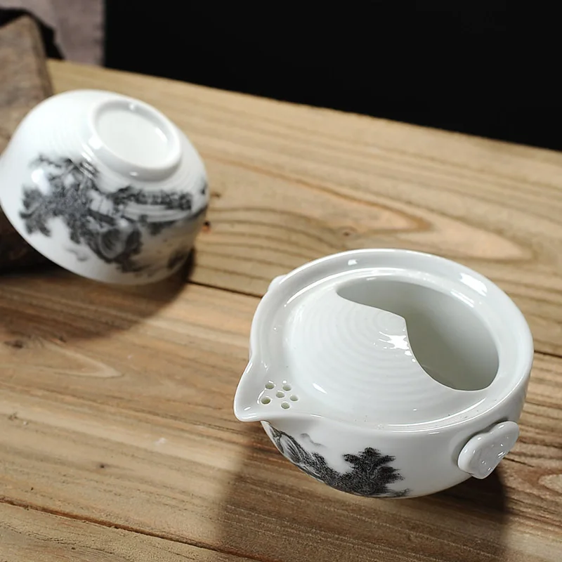 Чайные сервизы кунг-фу керамика чайный сервиз 1 горшок чашка чайные горшки