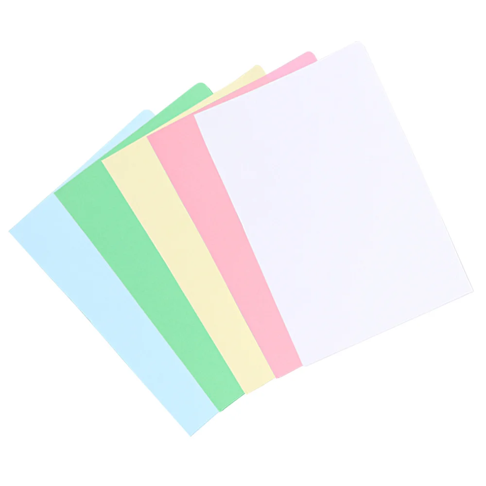 

5pcs A4 Folder Colorful Paper File Folder Multifunctional 2 Pockets Document Holder Filing Products Report Folder Organizer Offi