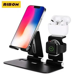 desktop phone charger dock holder for android phone tablet all iphone ipad for airpods 12 pro apple iwatch stand free global shipping