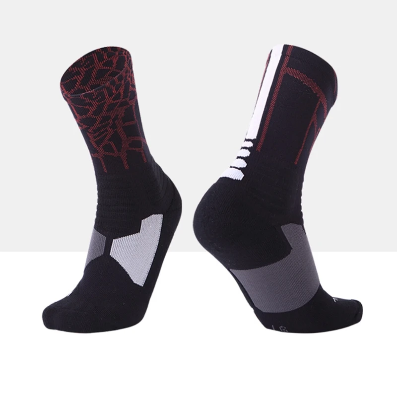 

Компрессионные носки Q6PB, Нескользящие дышащие эластичные велосипедные носки, баскетбольные Носки