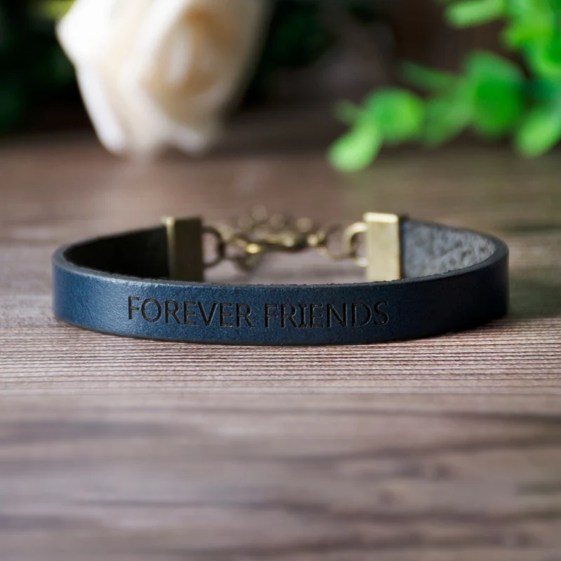 Женский браслет из натуральной кожи FOREVER FRIENDS винтажный подарок ювелирной дружбы