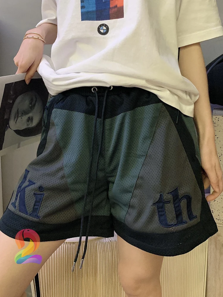 

Summer KITH Multi-color Stitching Design Shorts High Quality Breathable Mesh Basketball Running Pants Kith Casual Sports Shorts