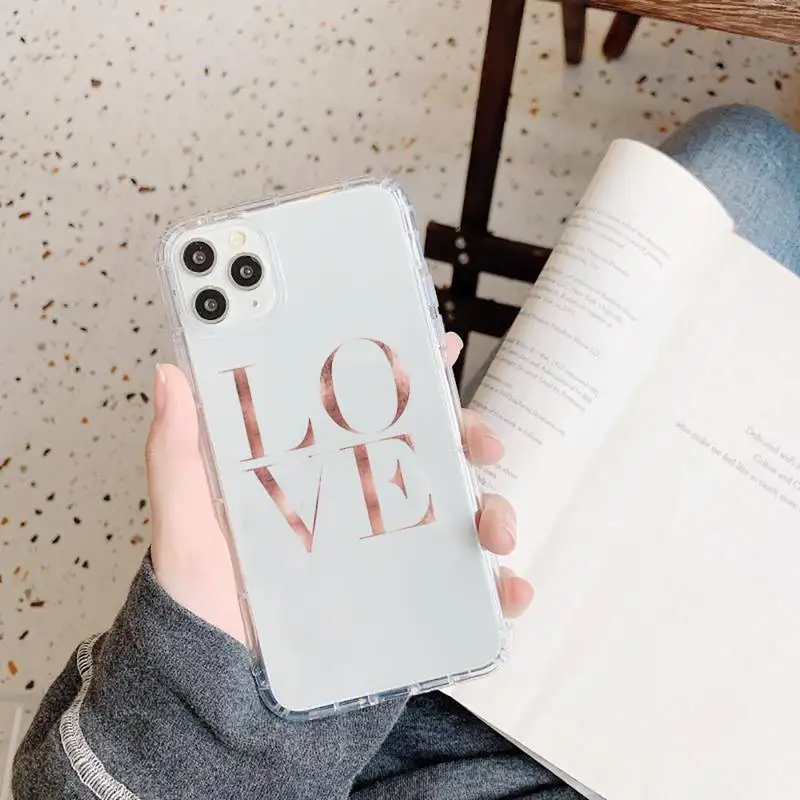 

Cute love heart bling Phone Case Transparent for iPhone 11 12 mini pro XS MAX 8 7 6 6S Plus X 5S SE 2020 XR