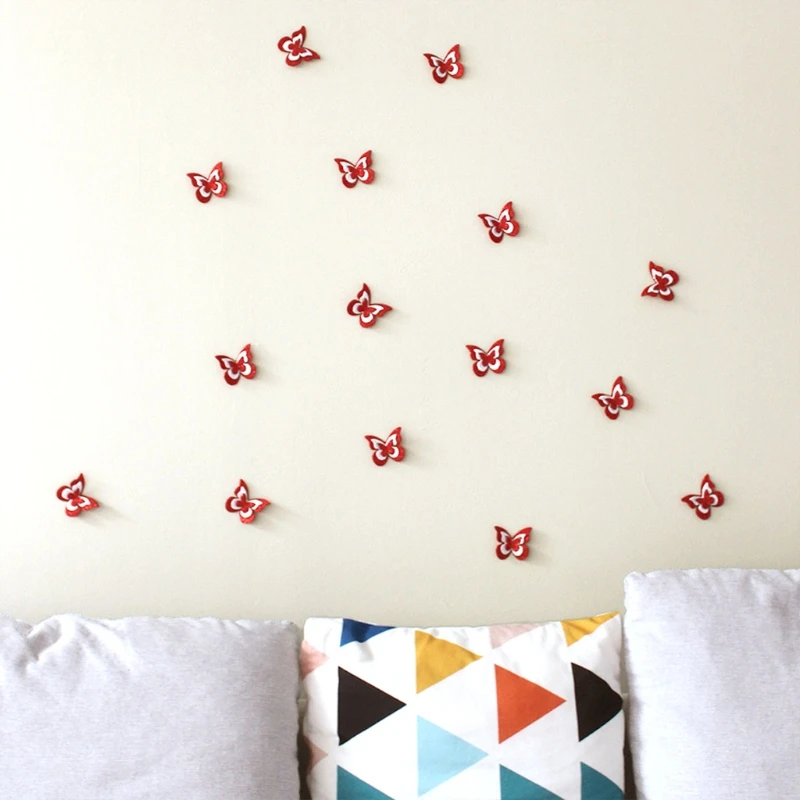 15 шт. 3D наклейки на стену в виде бабочек | Дом и сад