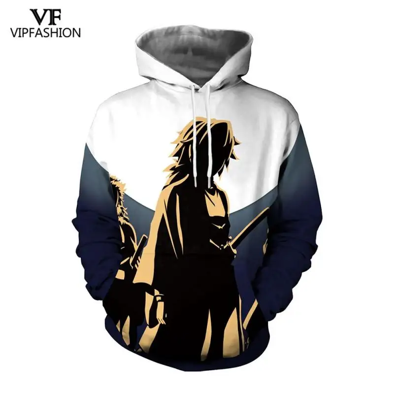Модная толстовка с капюшоном VIP 3D принтом аниме рассекающий демонов свитшот