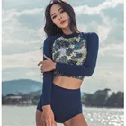 Бикини женское, с высокой талией, с принтом, пуш-ап