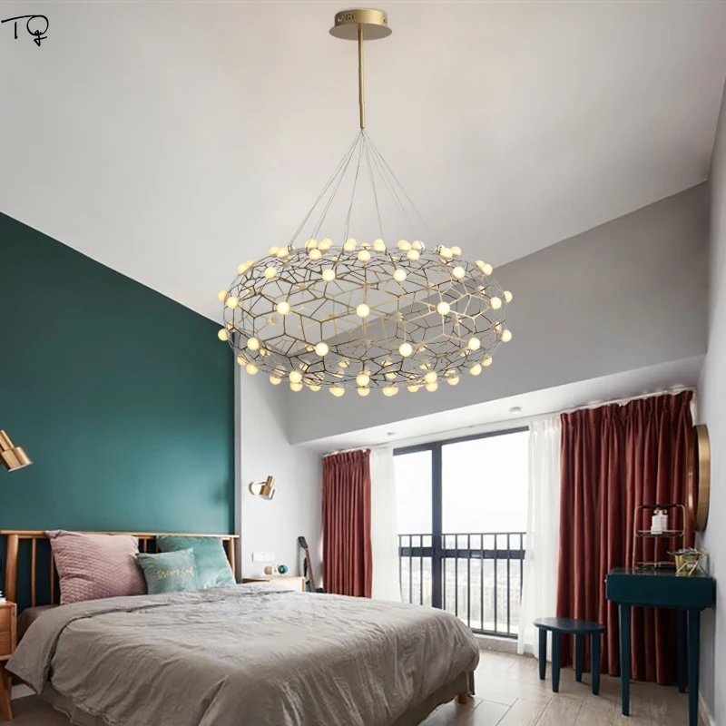

Nordic Modern Individual Oval Decorative Pendant Light Gold Balck Suspension Luminaire Restaurant Store Hall Living Room Bedroom