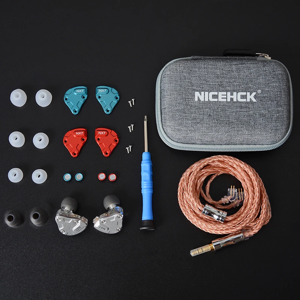 

NiceHCK NX7 Pro 7 Driver Units HIFI Earphone 4BA+Dual CNT Dynamic+Piezoelectric Ceramics Hybrid Replaceable Filter Facepanel IEM
